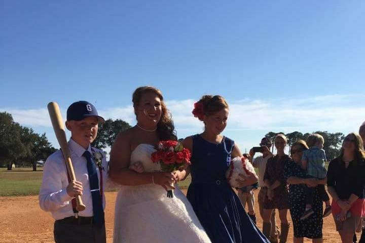 A baseball themed wedding