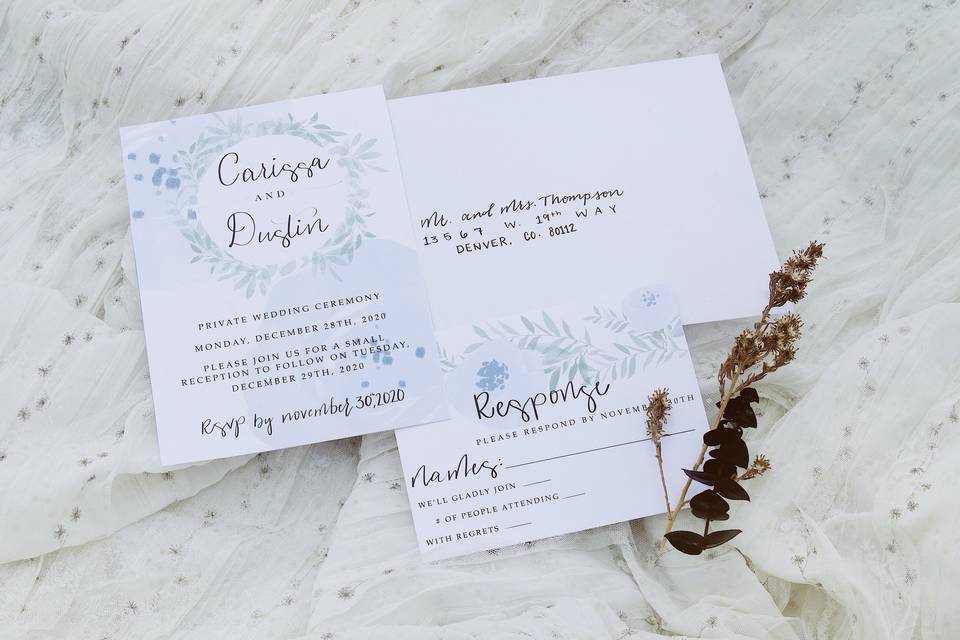 RSVP custom cards