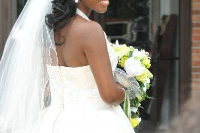 What a lovely bride!!!!!Dress & Flowers by Cohen's Events