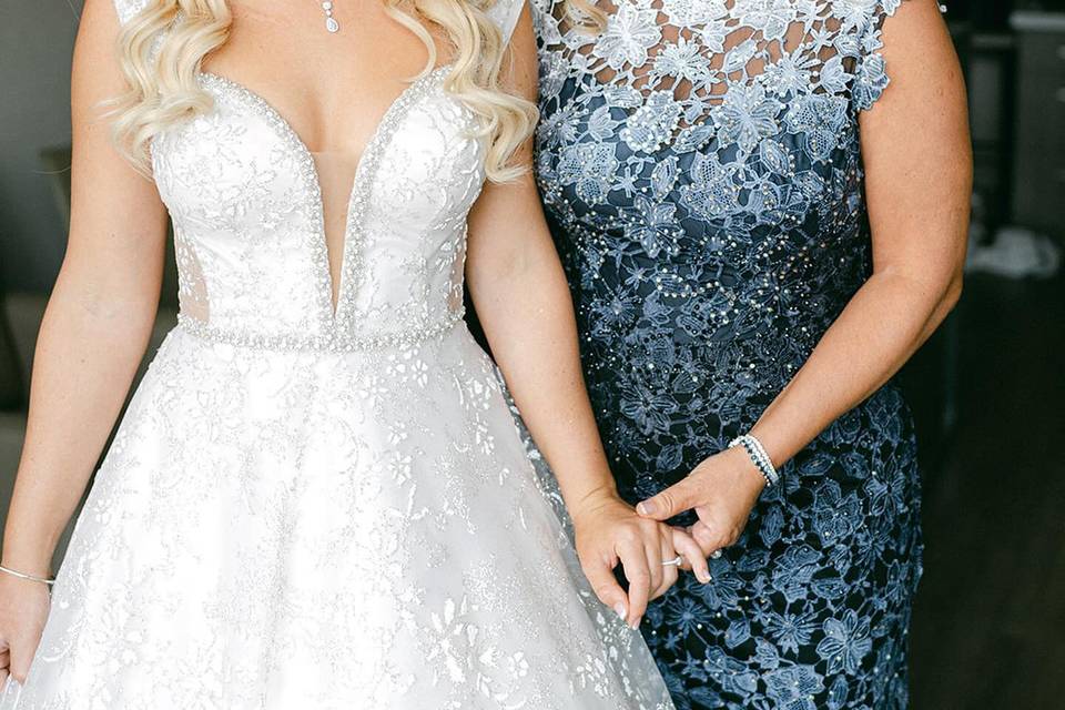 Dressed both Mom and Bride