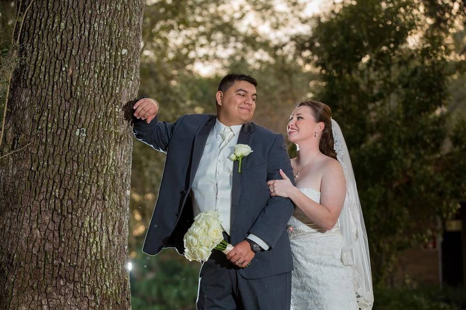 Couple by the tree