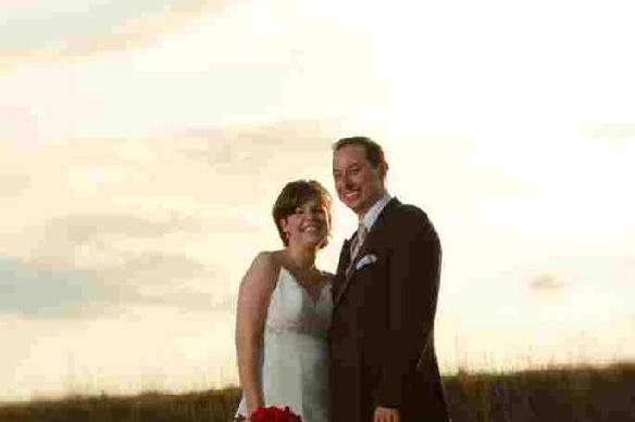 Couple in an open field