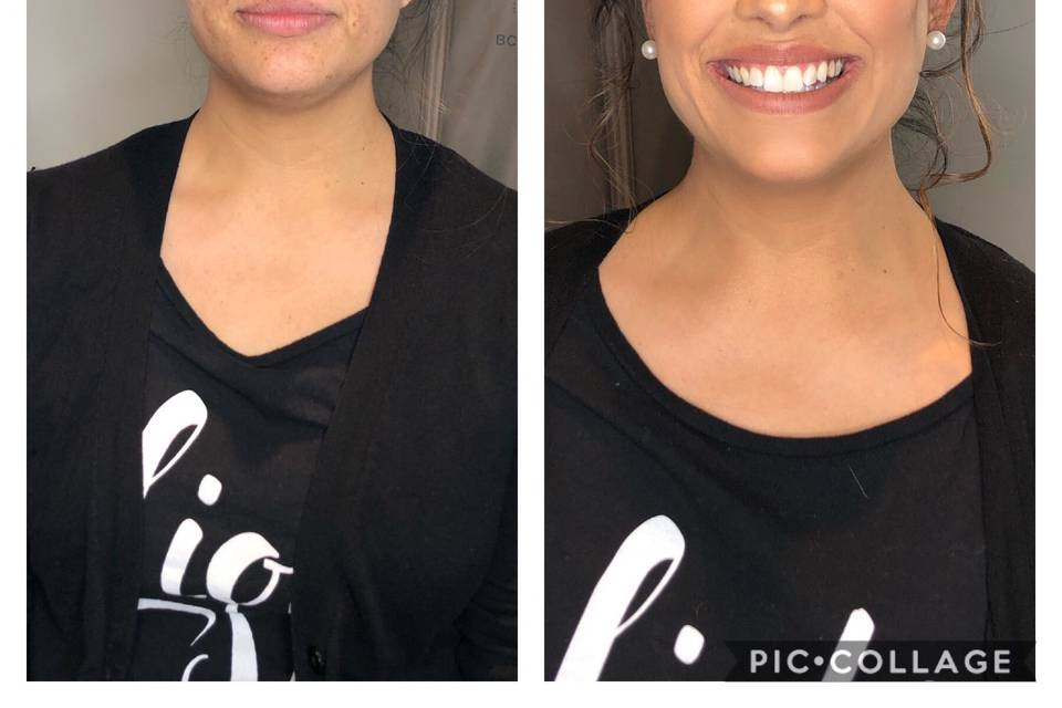 Before and after makeup