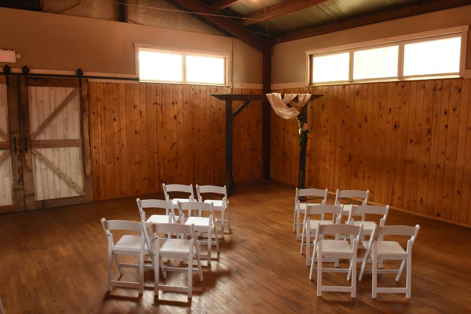 Indoor ceremony space