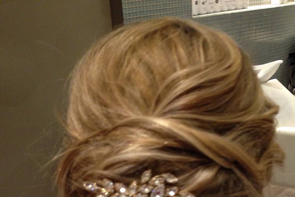 Bride with hair pin