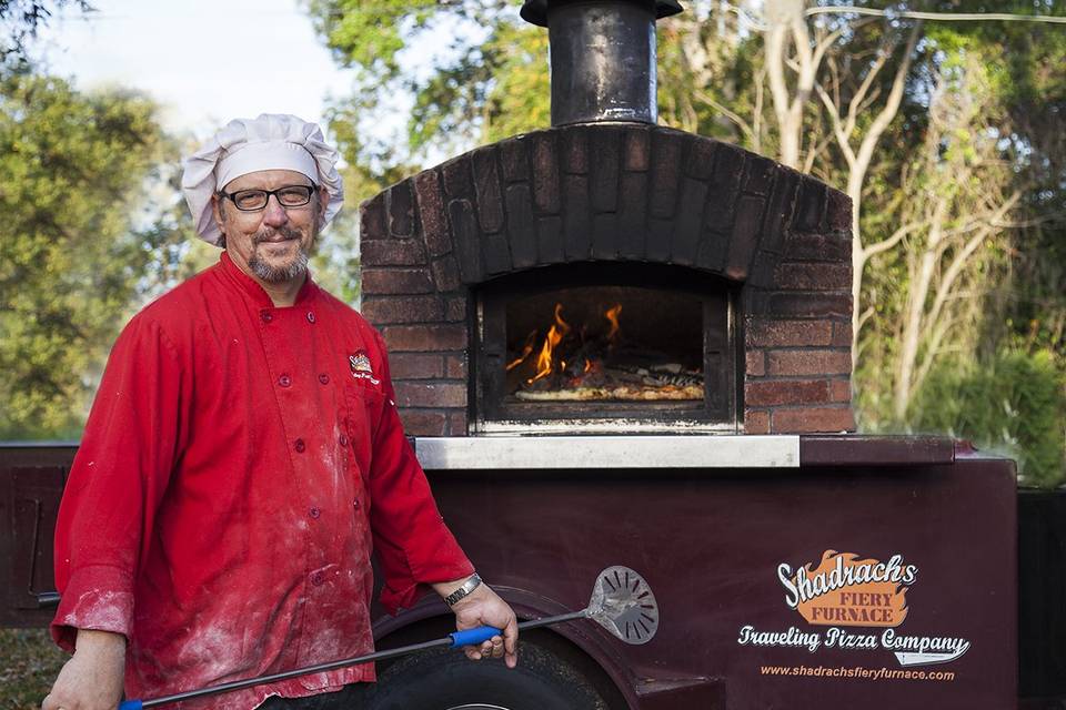 Gary at the oven