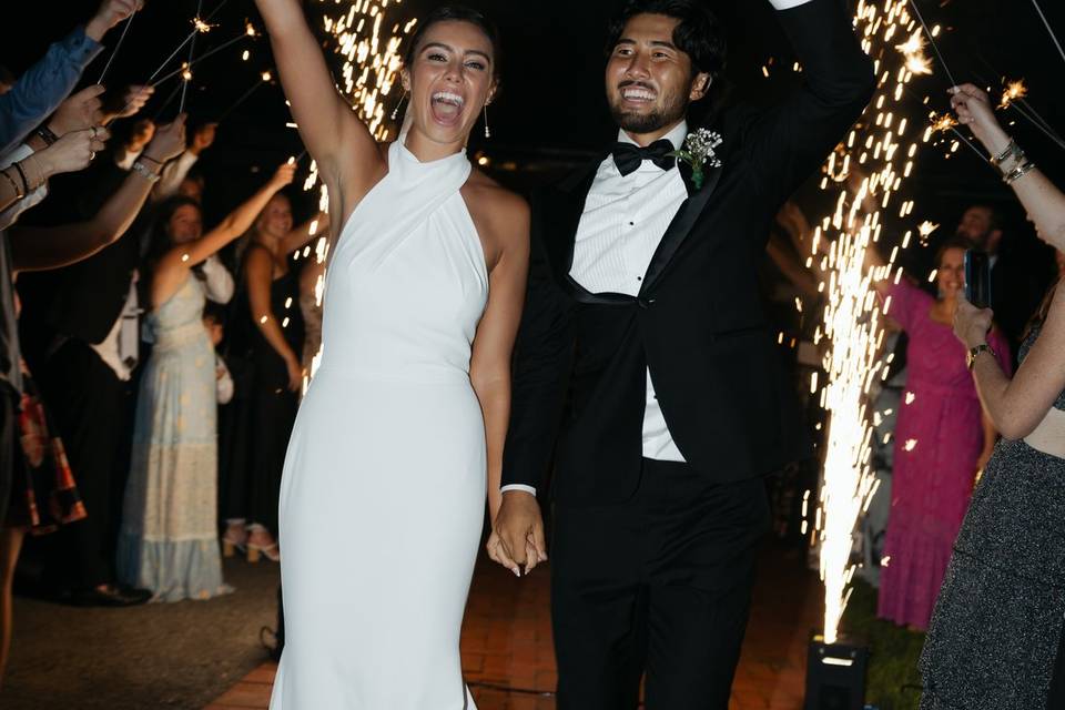 Sparkler exit!