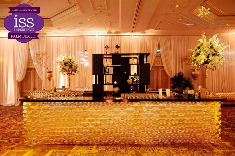 The elegant Gatsby Gold Mirrored Bar! | Just Bars
