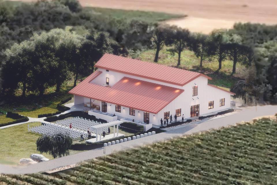 Rendering of New Event Barn