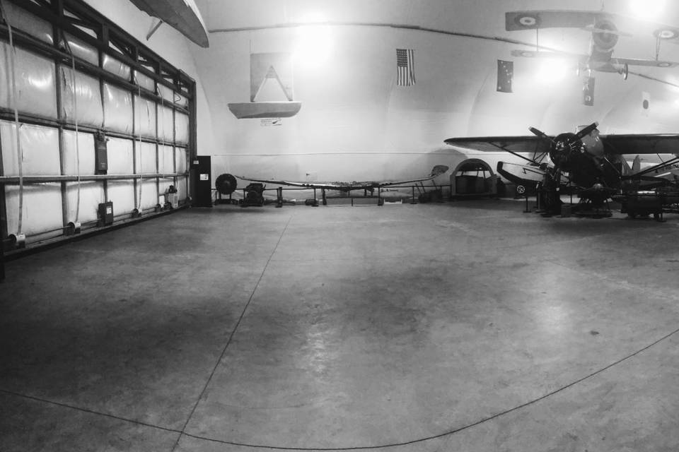 Odom Hangar black and white