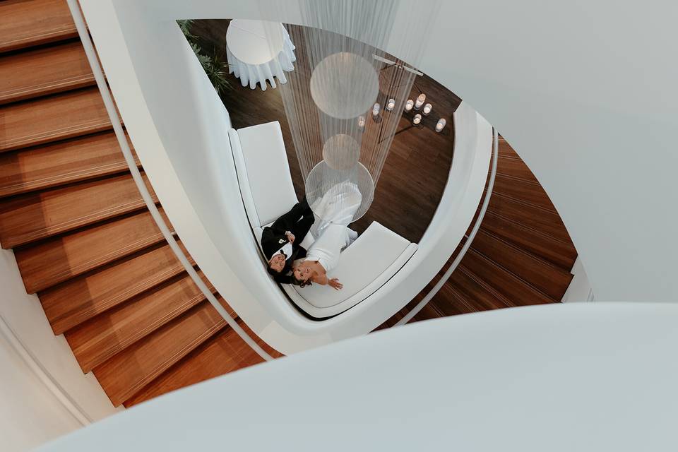 Guggenheim - inspired stairs