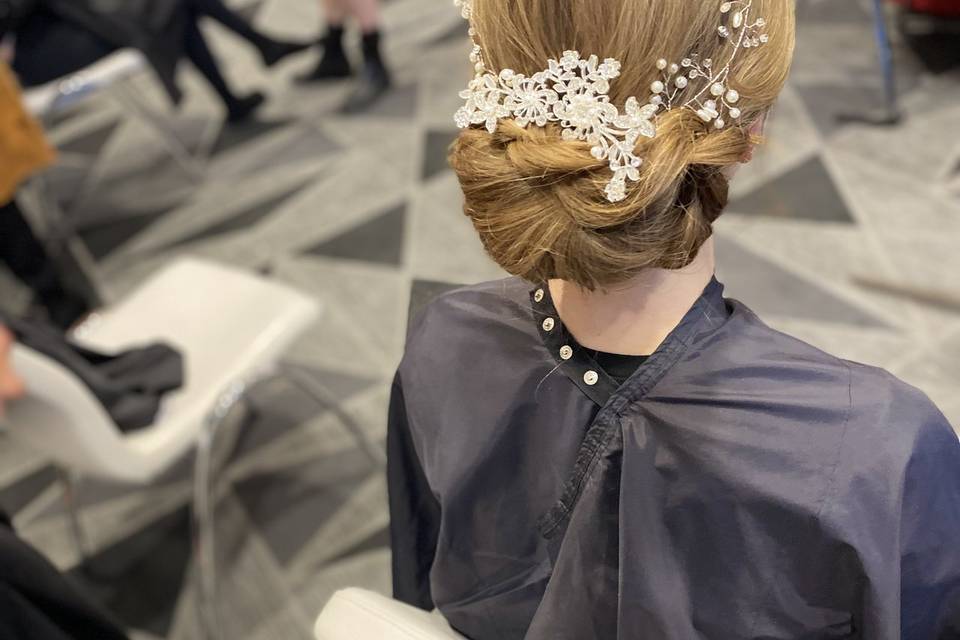 Bridal hair, style.
