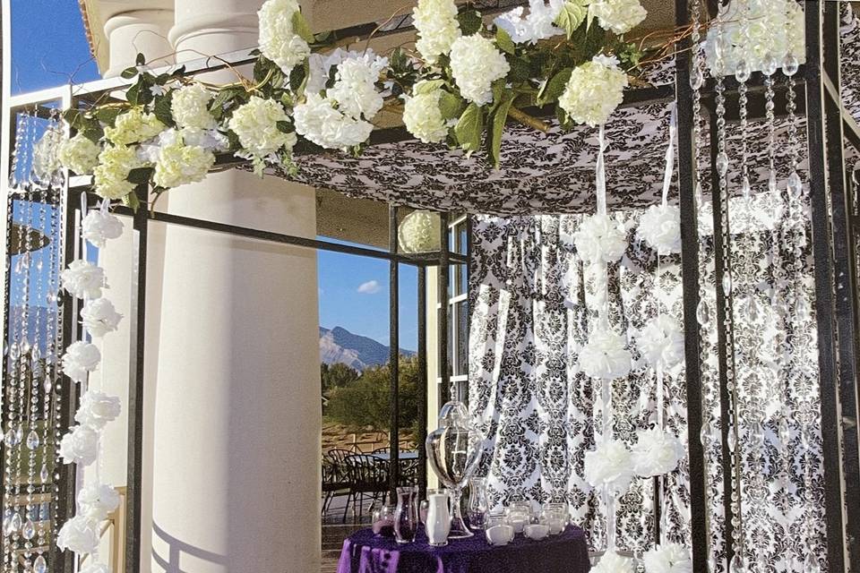 Hydrangeas on the arch