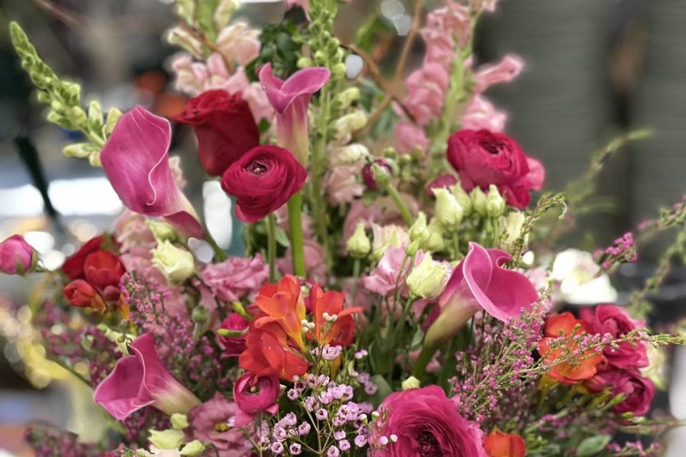 Hot pink large ceremony flower