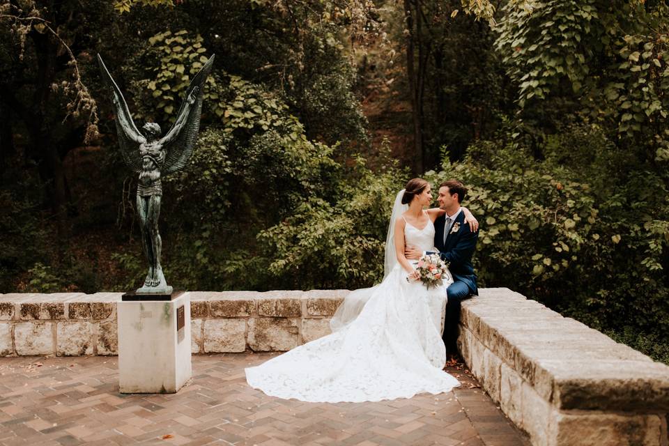 Garden wedding photo