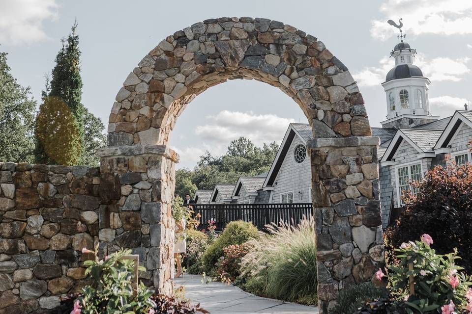 Archway entrance to the garden