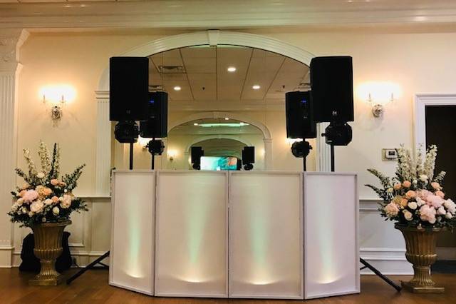 DJ set up in ballroom