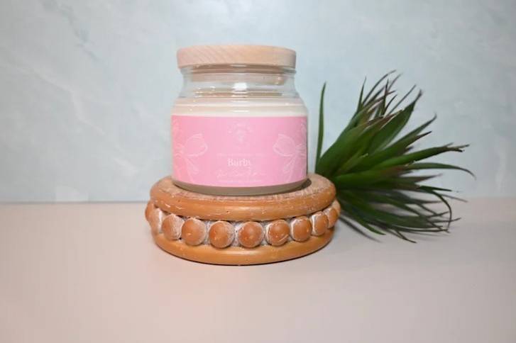 Pretty and pink candle