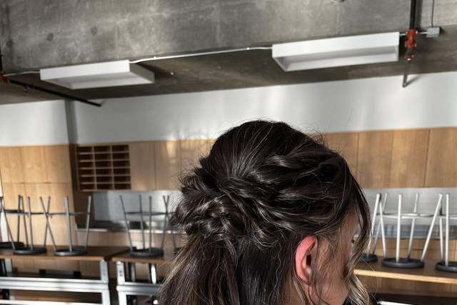 Half Up Half Down with Twists