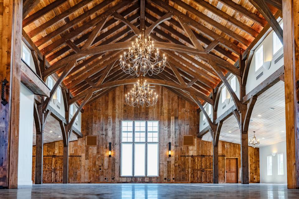 Reception barn interior