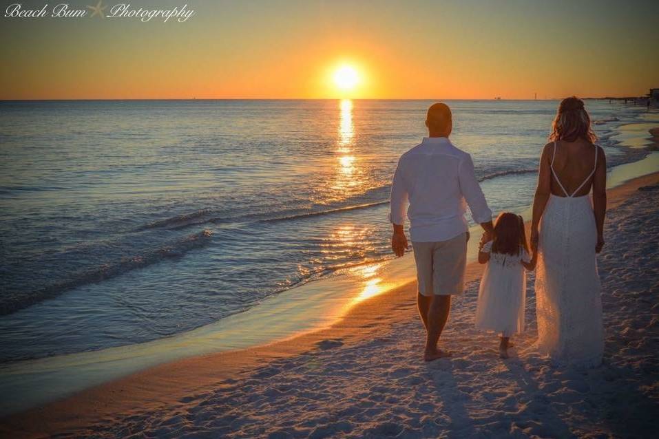 Walking along the shore