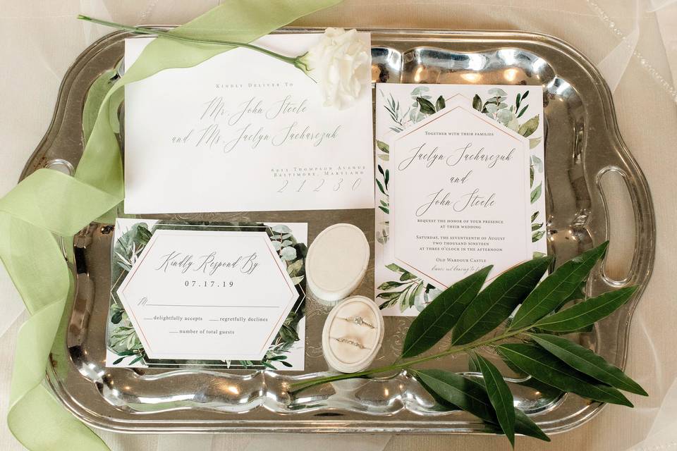 Greenery Wedding Invitation