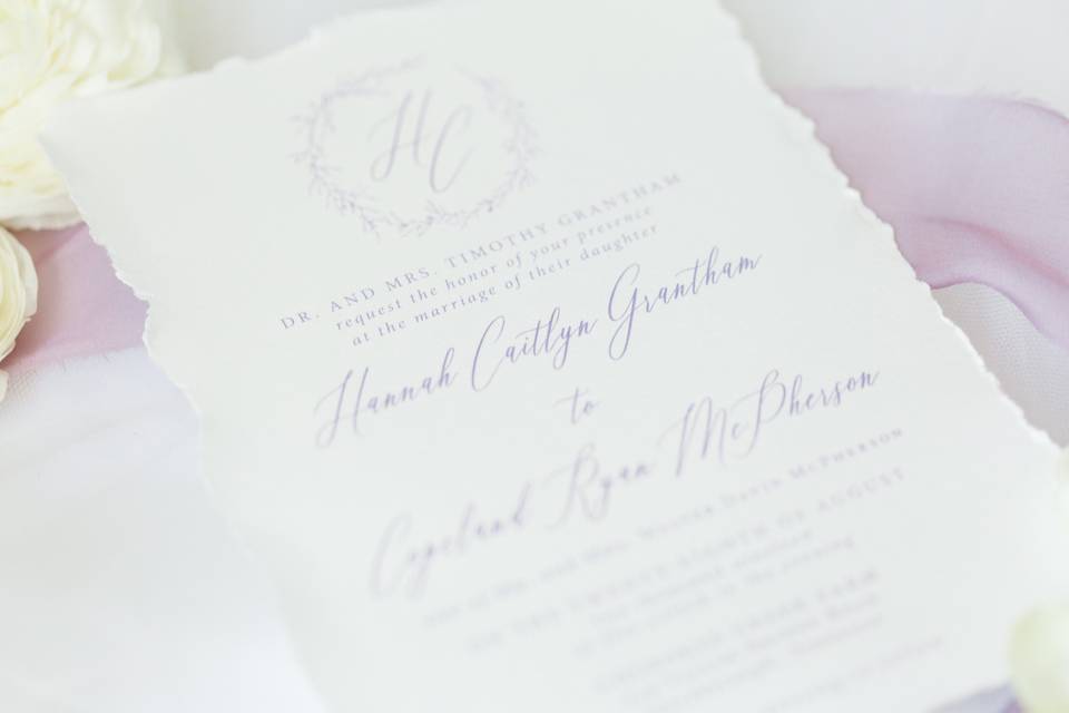 Purple invitation