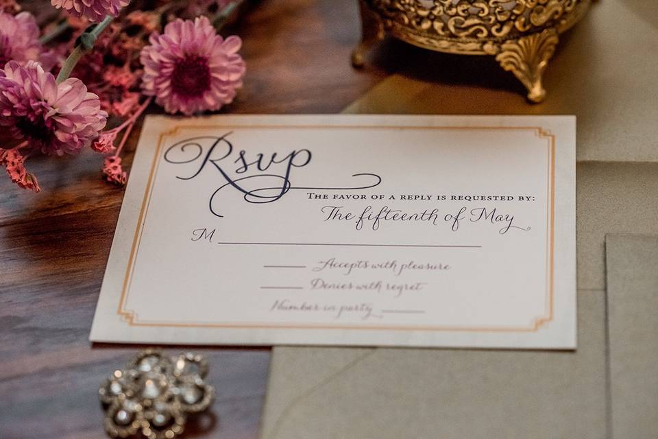 Burgundy Wedding Invitation