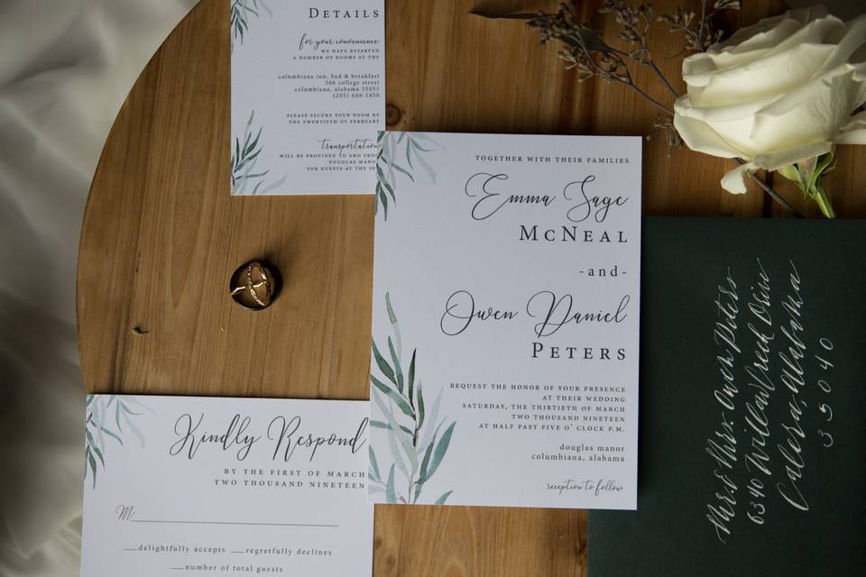 Minimalist Wedding Invitation