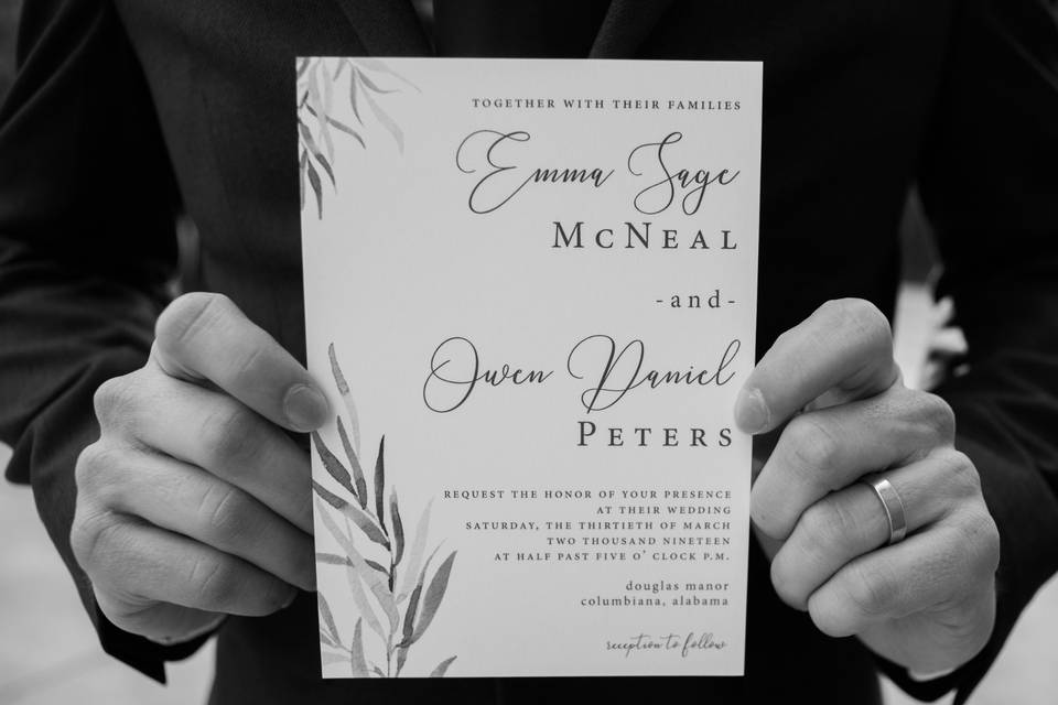 Minimalist Wedding Invitation