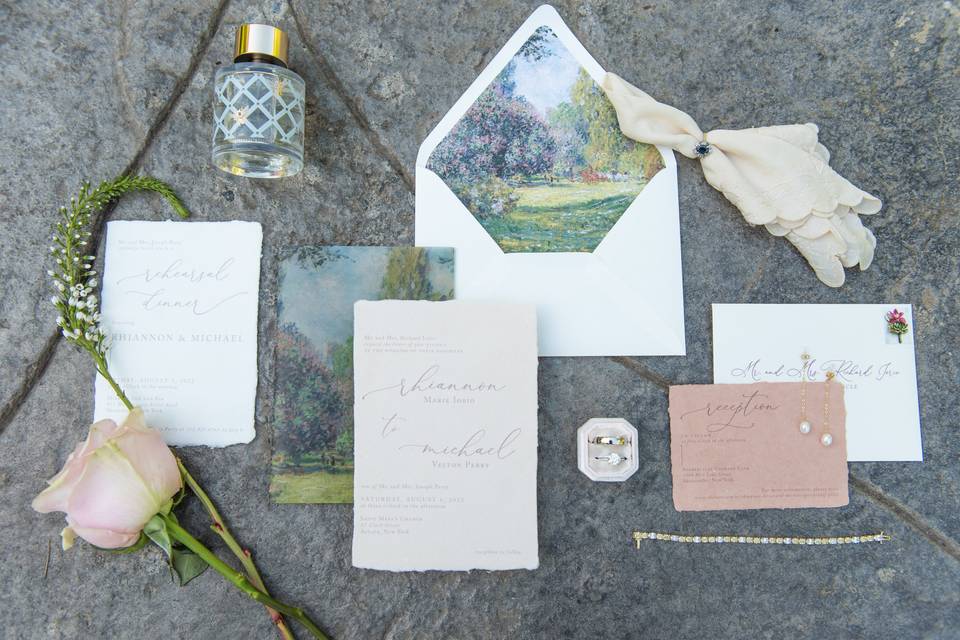 Handmade paper invitations