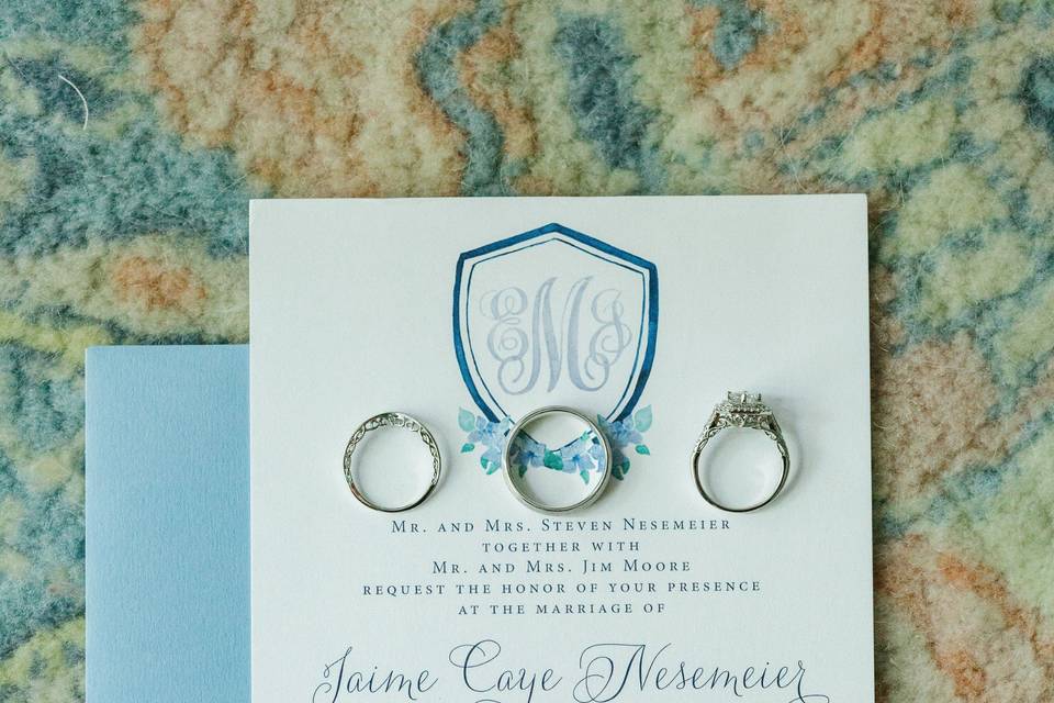 Blue Wedding Invitation Suite