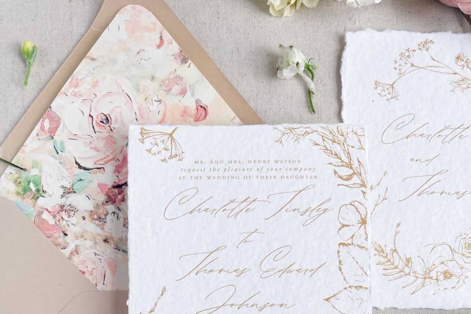 Handmade Paper Invitations