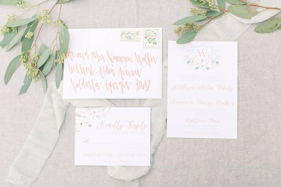 Romantic invitation design