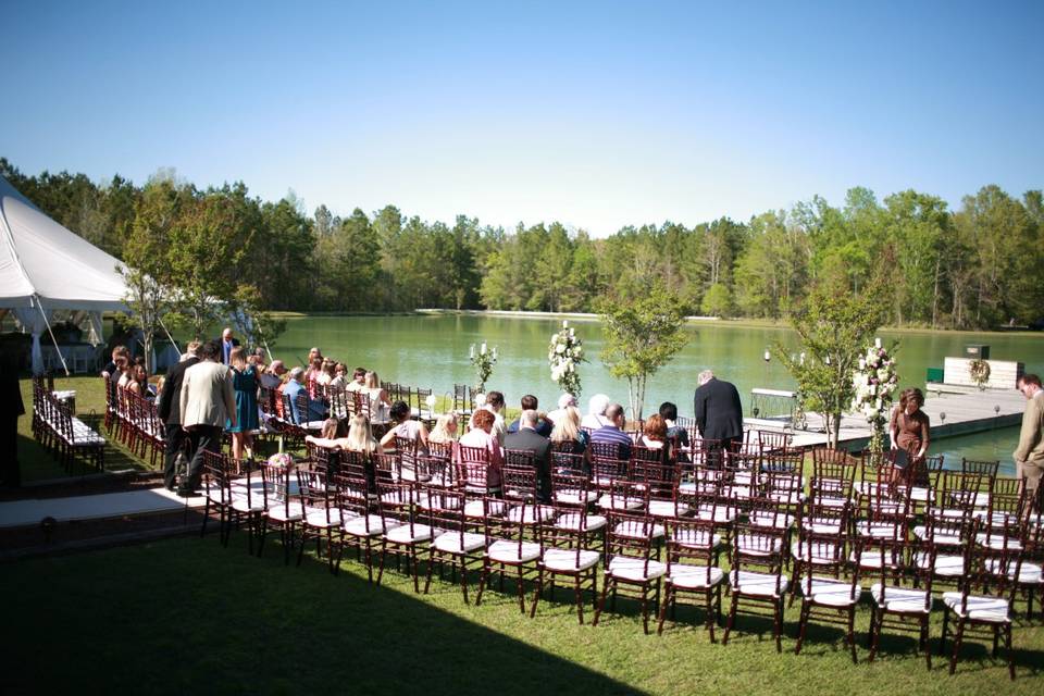 Outdoor ceremony and reception