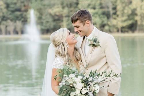 Couple by the pond