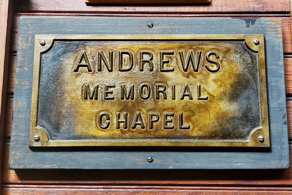 Andrews Memorial sign