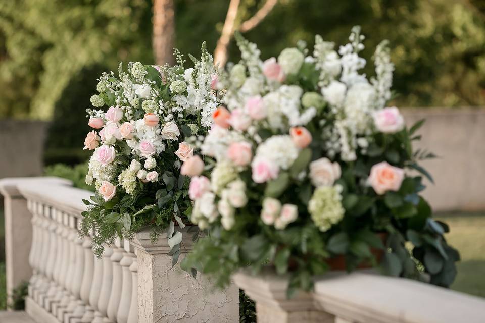 Flowers on wall