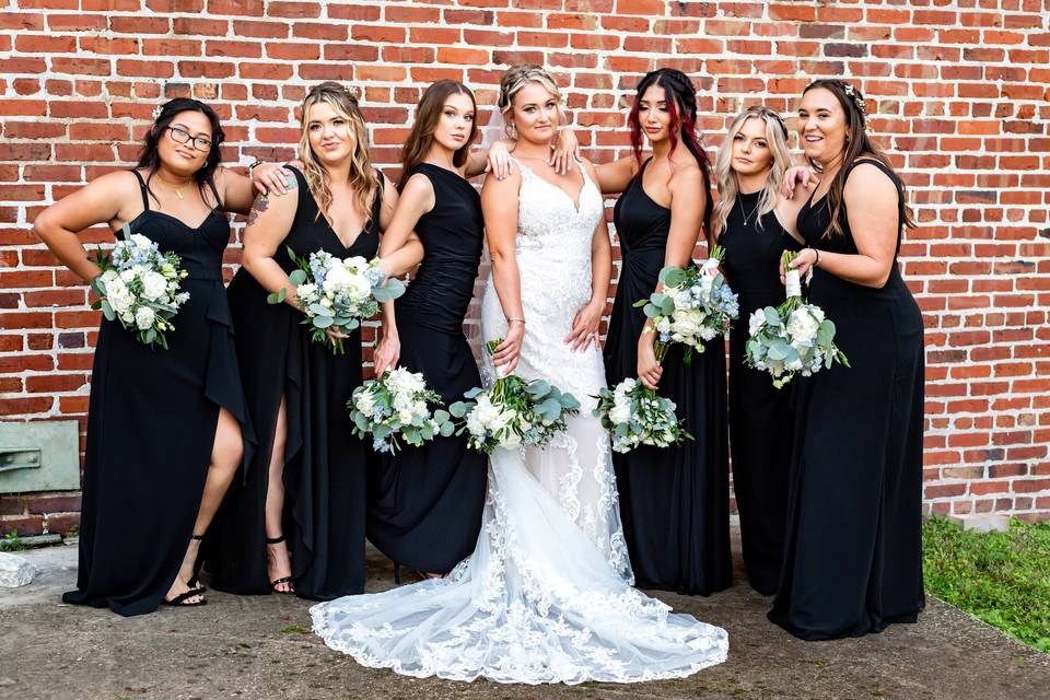 Bride and Bridesmaids