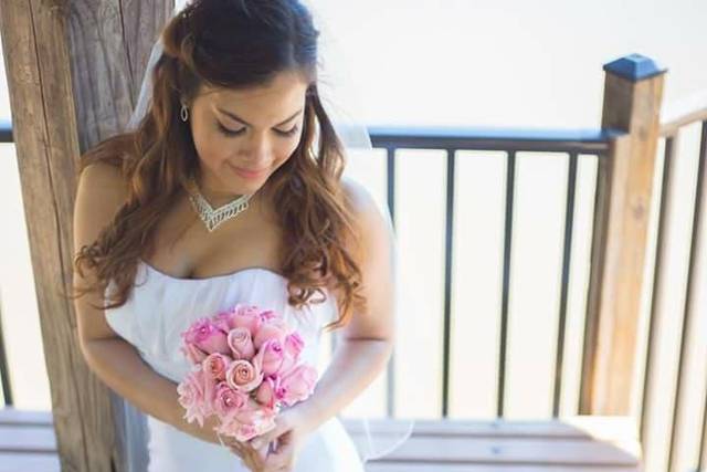 Elegant hair and makeup