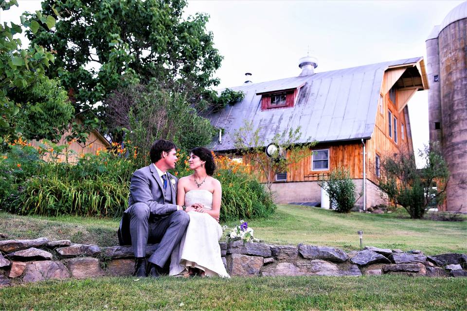 Romantic couple at lodge