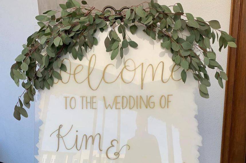 The wedding signage