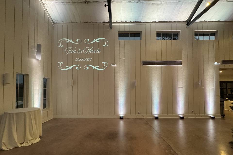 Monogram & uplighting