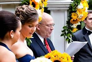 Bride dancing with guests