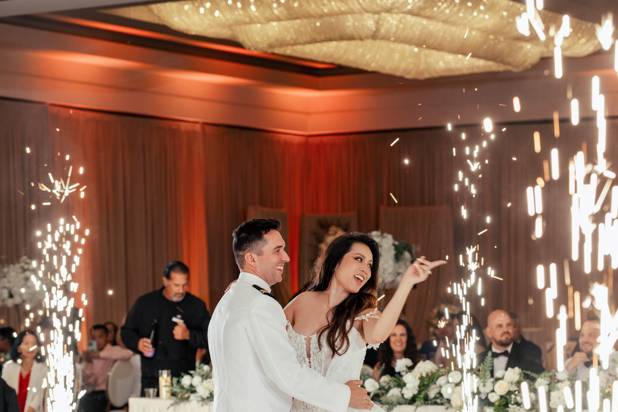 First dance with sparklers