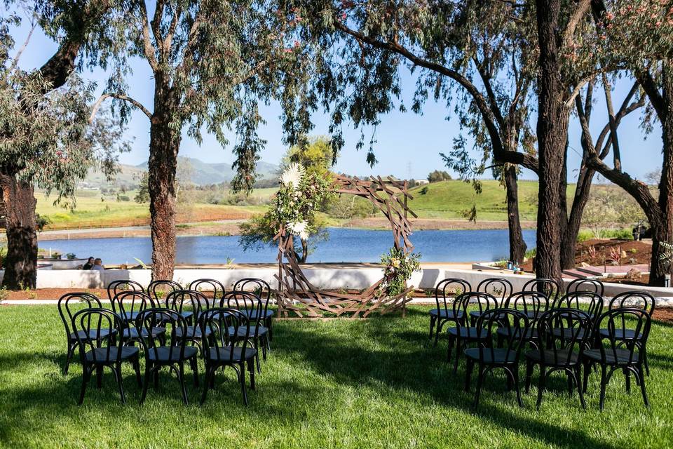 Intimate Terrace Lawn Ceremony