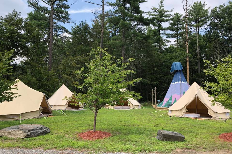 Camping at TiPi site