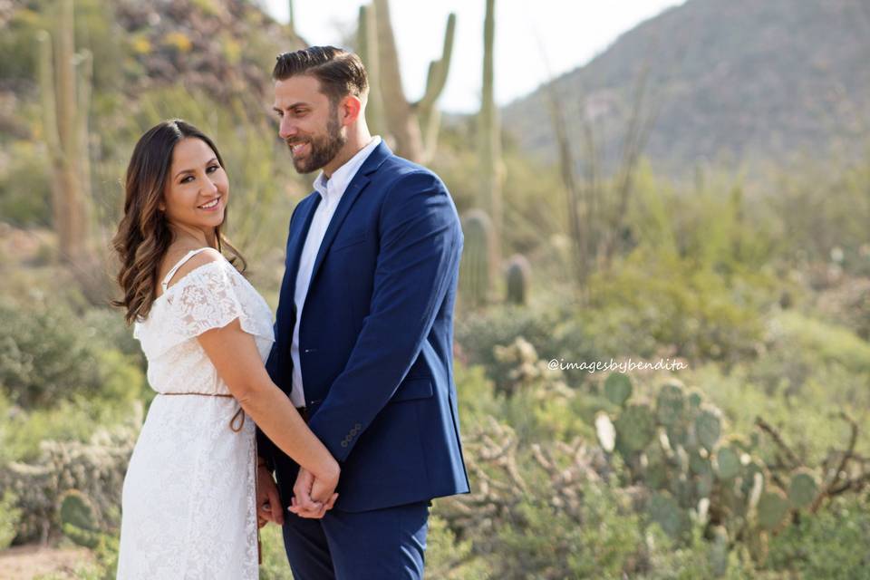 Engaged couple