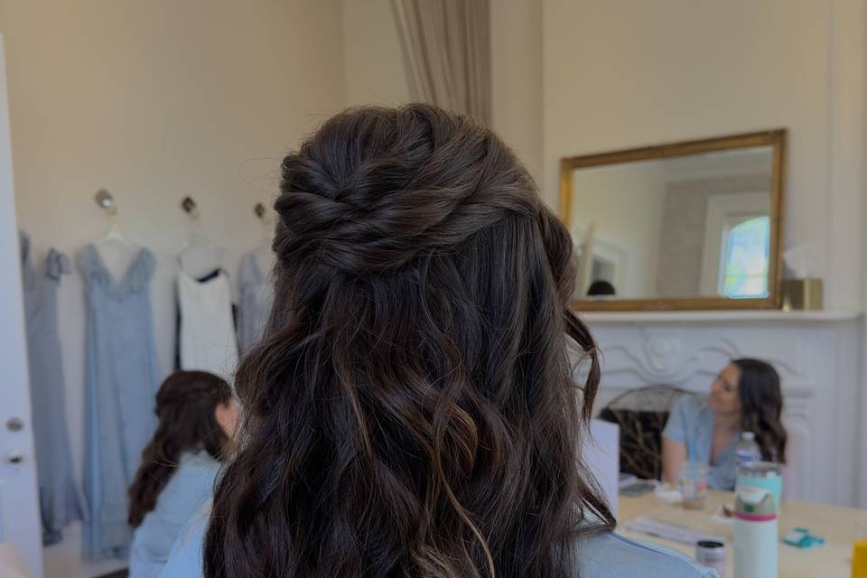 My go-to bridesmaid hair