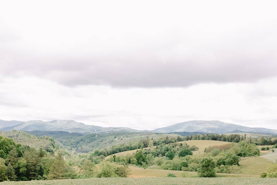 The ceremony site view